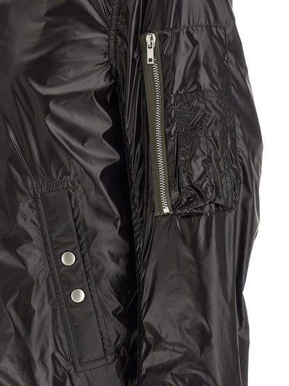 Rick Owens Black Nylon Bomber