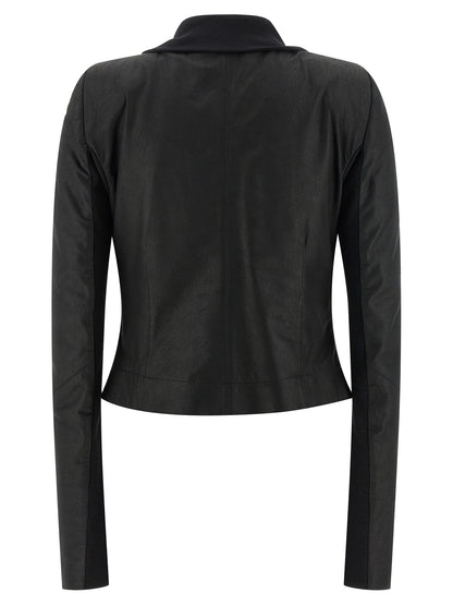 Rick Owens Black Lamb Leather Leather Jacket