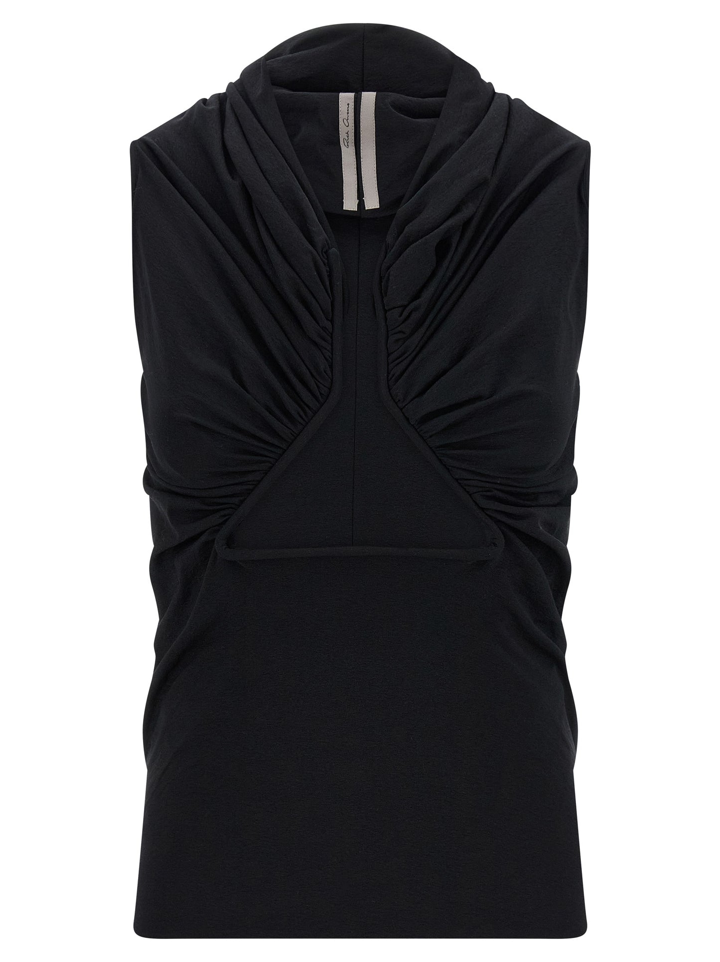 Rick Owens Black Cotton Tank Tops