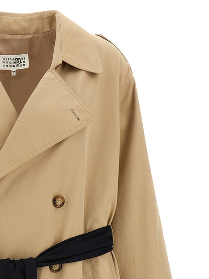 MM6 Maison Margiela Beige Cotton Coat