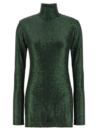 Norma Kamali Bicolor Polyester Short Dress