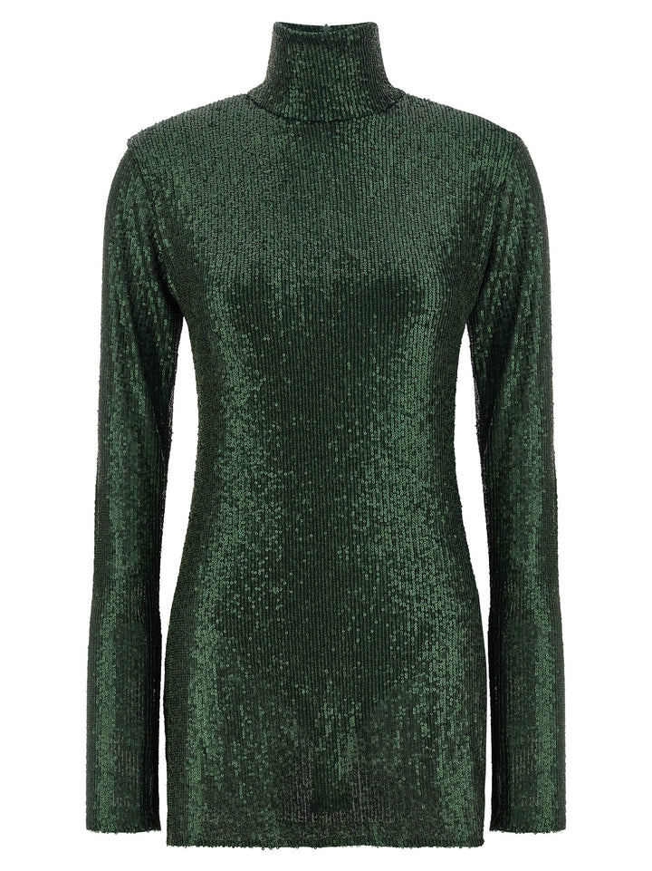 Norma Kamali Bicolor Polyester Short Dress