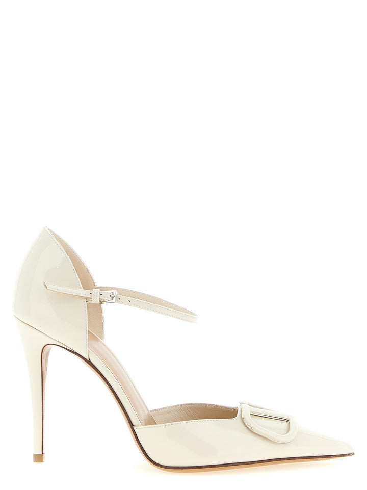 Valentino Garavani White Calfskin High Heel Pumps