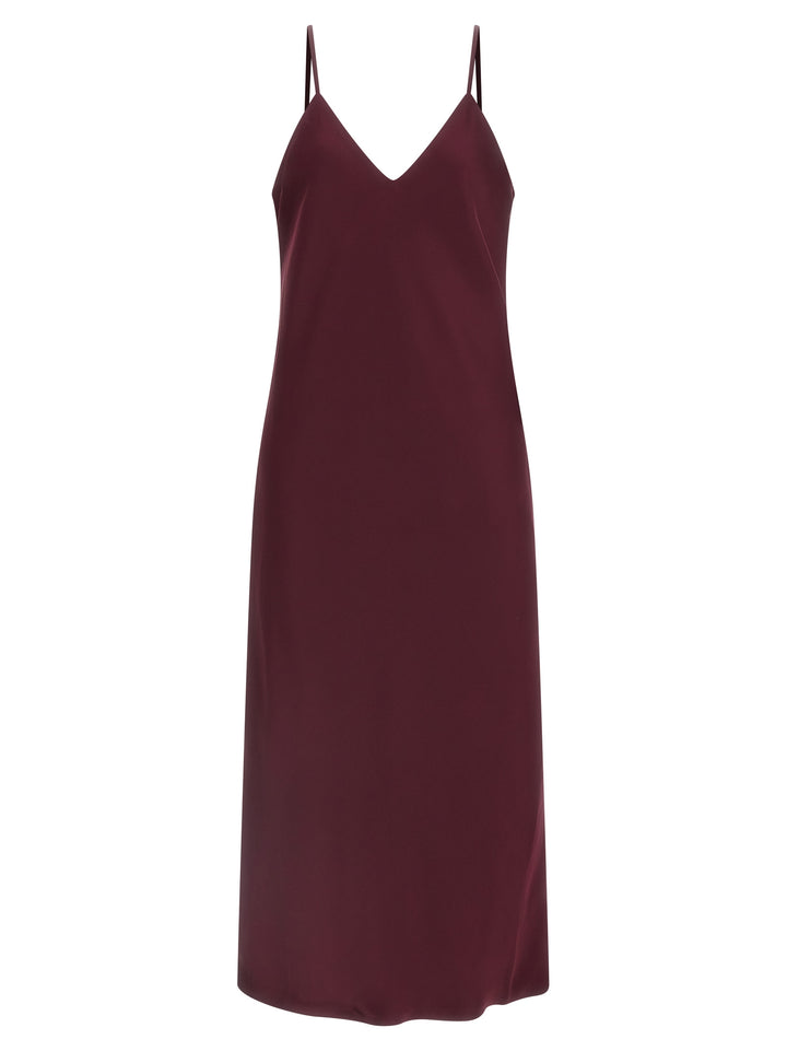 Norma Kamali Bordeaux Polyester Midi Dress