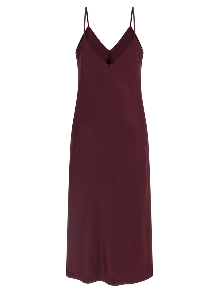 Norma Kamali Bordeaux Polyester Midi Dress