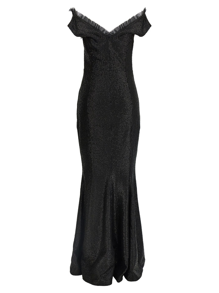 Norma Kamali Black Polyester Long Dress