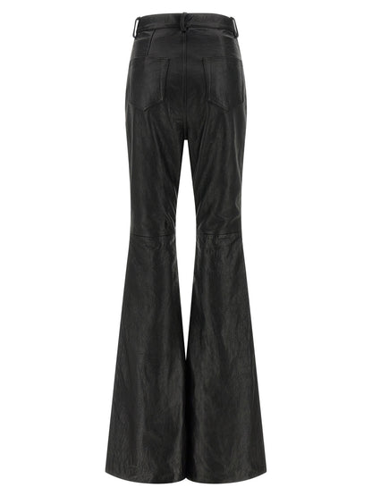 Rick Owens Black Lamb Leather Pants