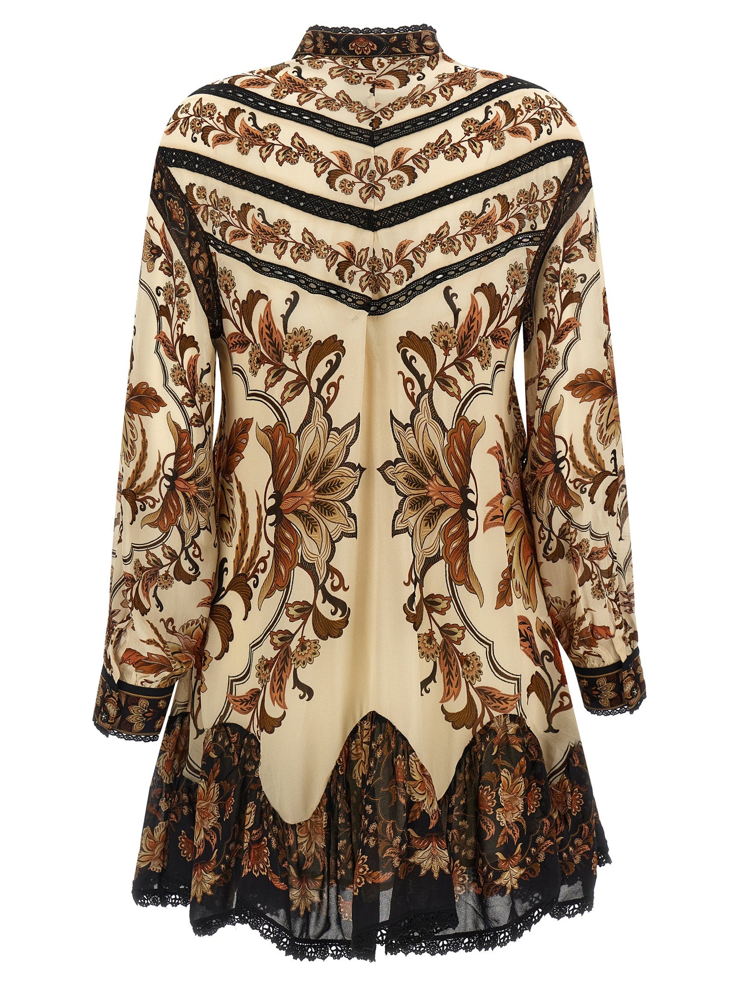 FARM RIO Beige Viscose Short Dress