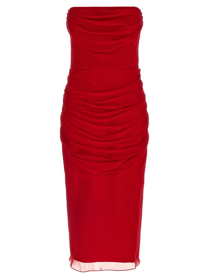 Carolina Herrera Multicolor Silk Midi Dress