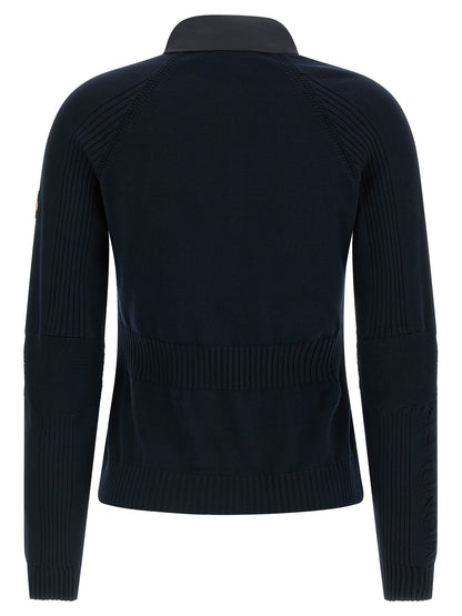 Moncler Grenoble Blue Polyamide Cardigan