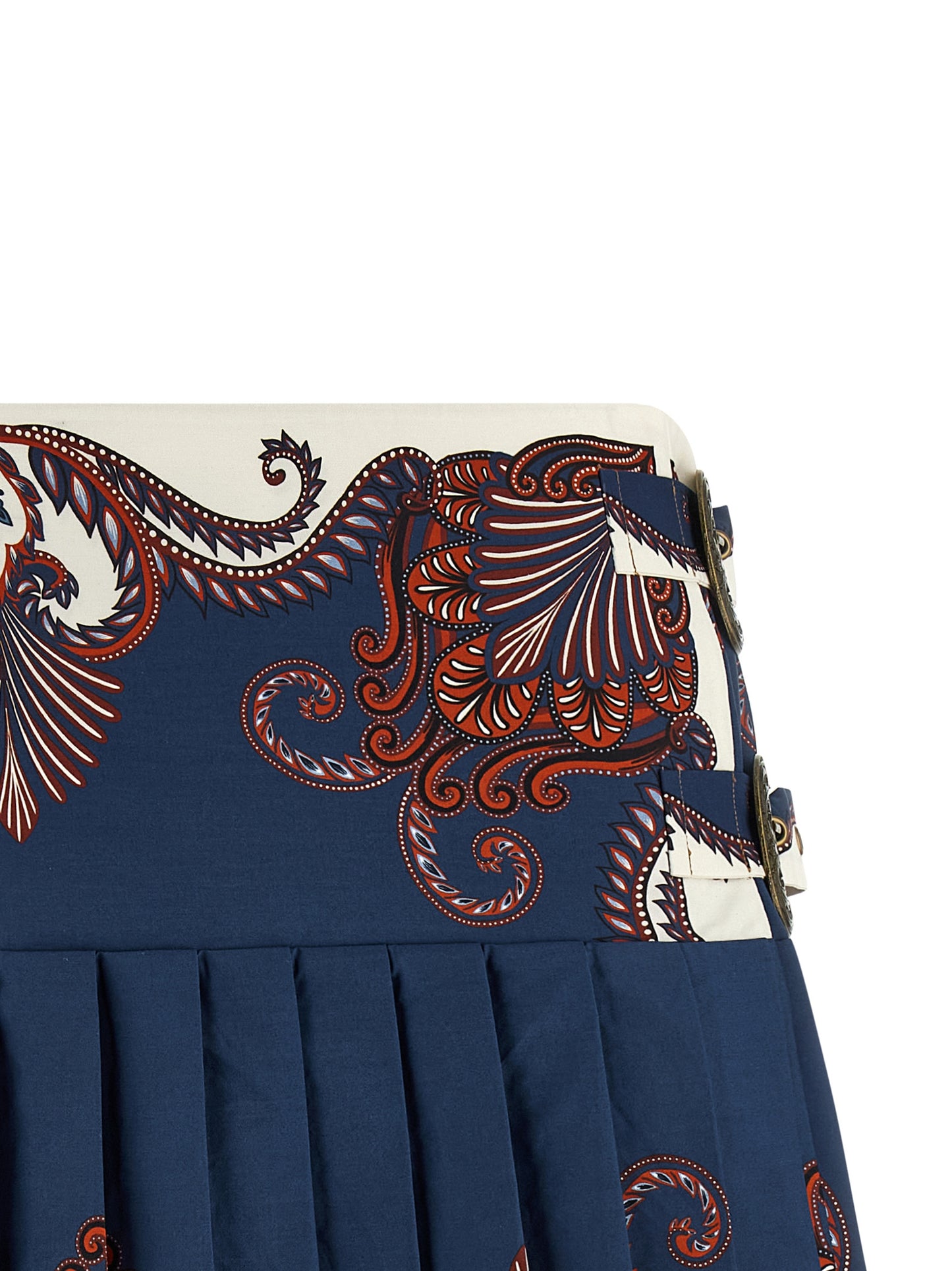 FARM RIO Blue Cotton Long Skirt