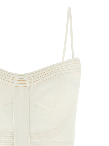 Zimmermann White Cotton Short Dress