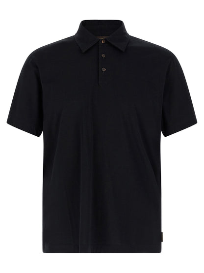 ZANONE Blue Cotton Polo Shirt