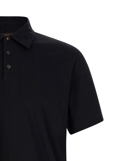 ZANONE Blue Cotton Polo Shirt