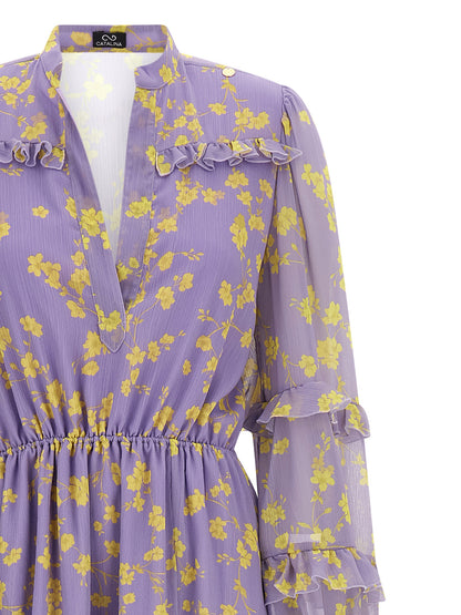 CATALINA Purple Recycled Polyester Long Dress