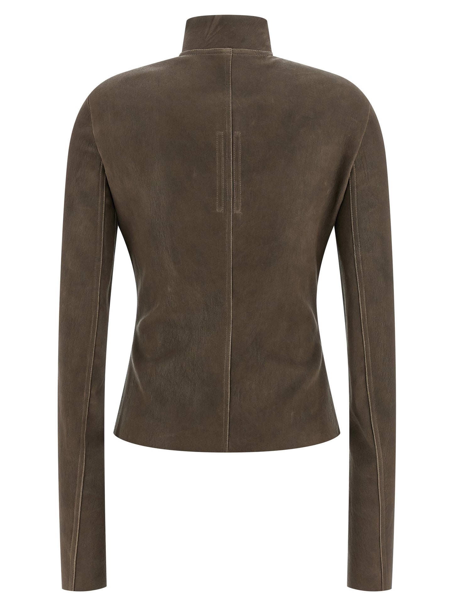 Rick Owens Brown Leather Leather Jacket