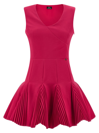 CATALINA Fuchsia Polyester Short Dress