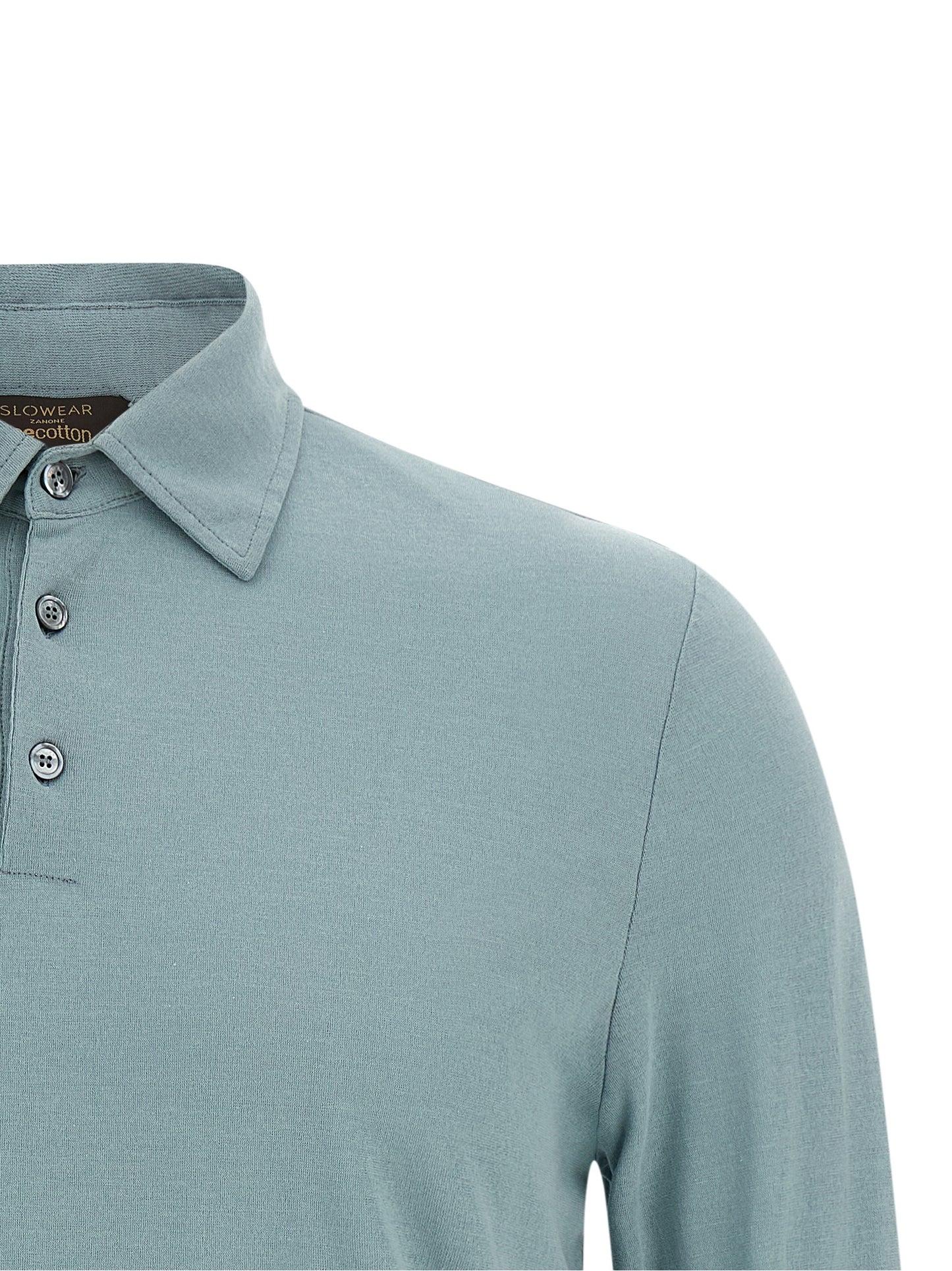 ZANONE Blue Cotton Polo Shirt