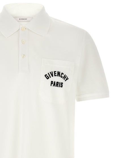Givenchy White Cotton Polo Shirt