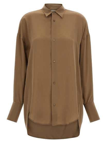 Darkpark Brown Silk Blouse