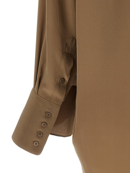 Darkpark Brown Silk Blouse