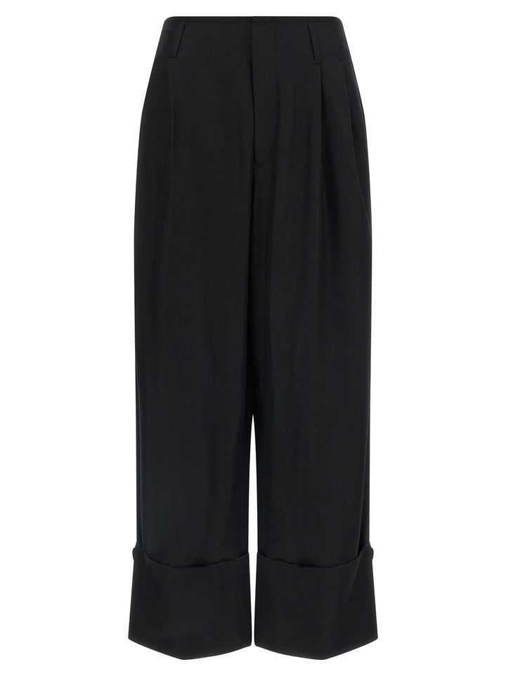 Darkpark Black Viscose Casual Pants