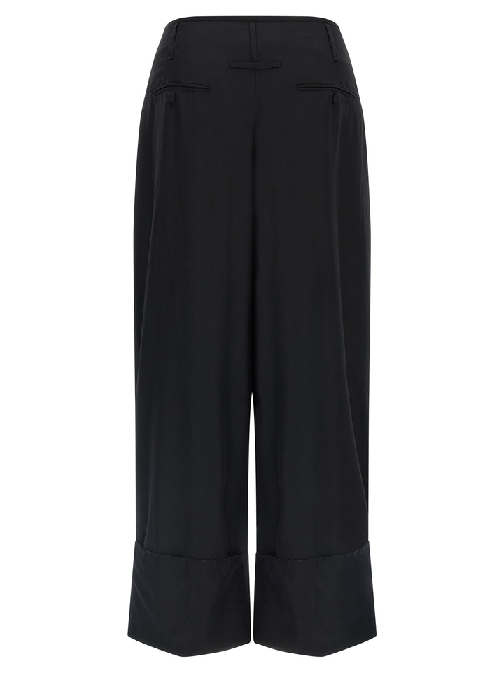 Darkpark Black Viscose Casual Pants