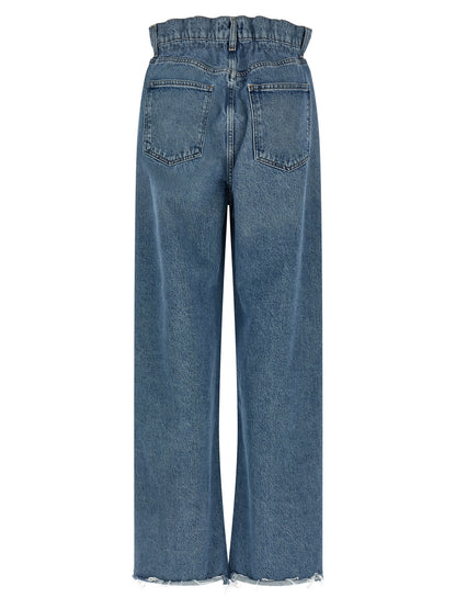 Agolde Blue Cotton Straight-Leg Jeans