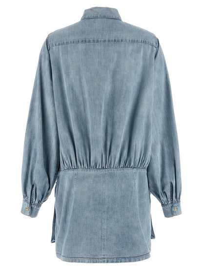 7 For All Mankind Blue Cotton Short Dress