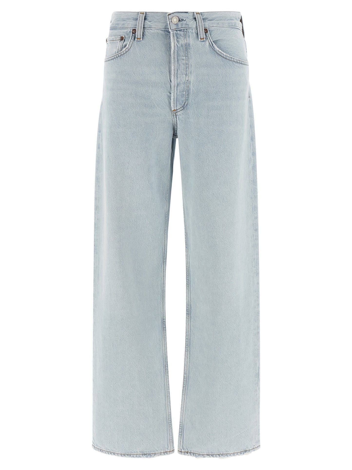Agolde Blue Cotton Relaxed Fit Jeans