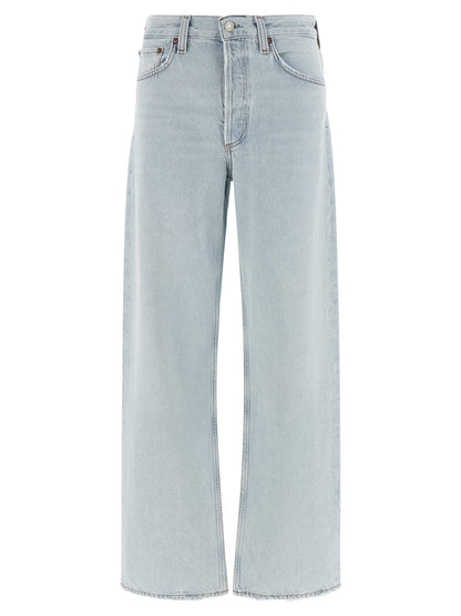 Agolde Blue Cotton Relaxed Fit Jeans