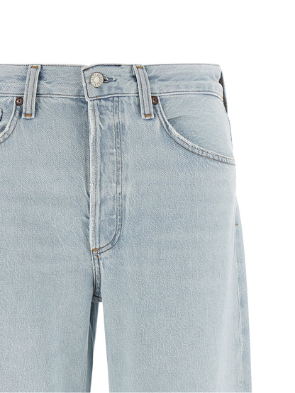 Agolde Blue Cotton Relaxed Fit Jeans