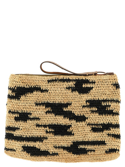 Ibeliv Multicolor Raffia Clutch Bag
