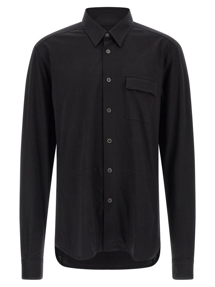 Kiton Black Cotton Blouse