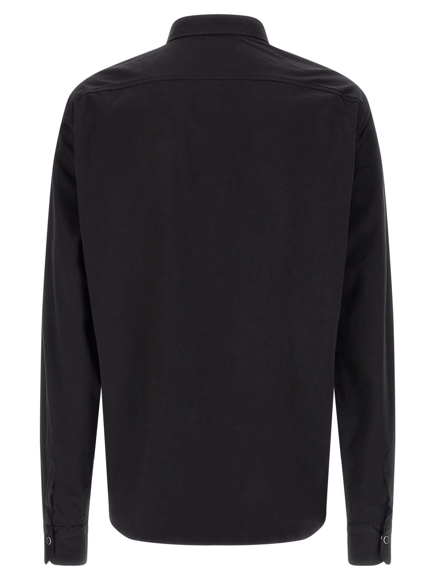 Kiton Black Cotton Blouse
