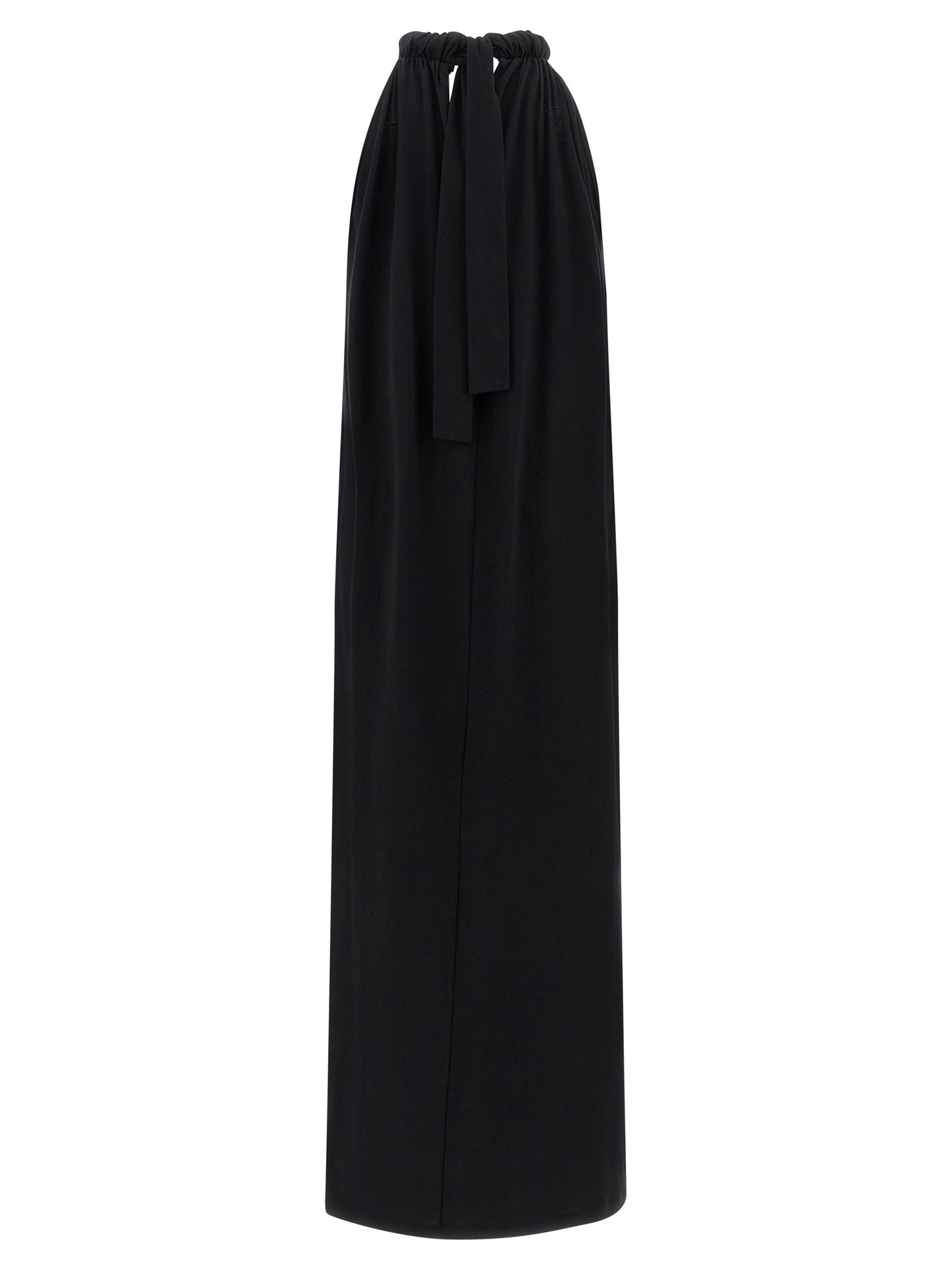 NUDE Black Cotton Long Dress