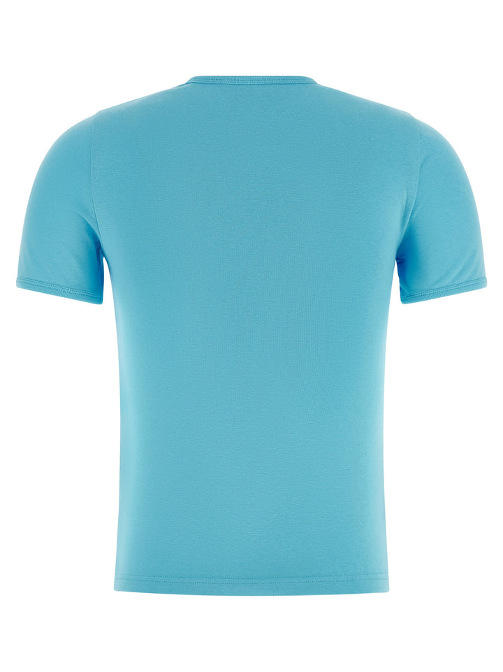 Courrèges Blue Cotton T-Shirt