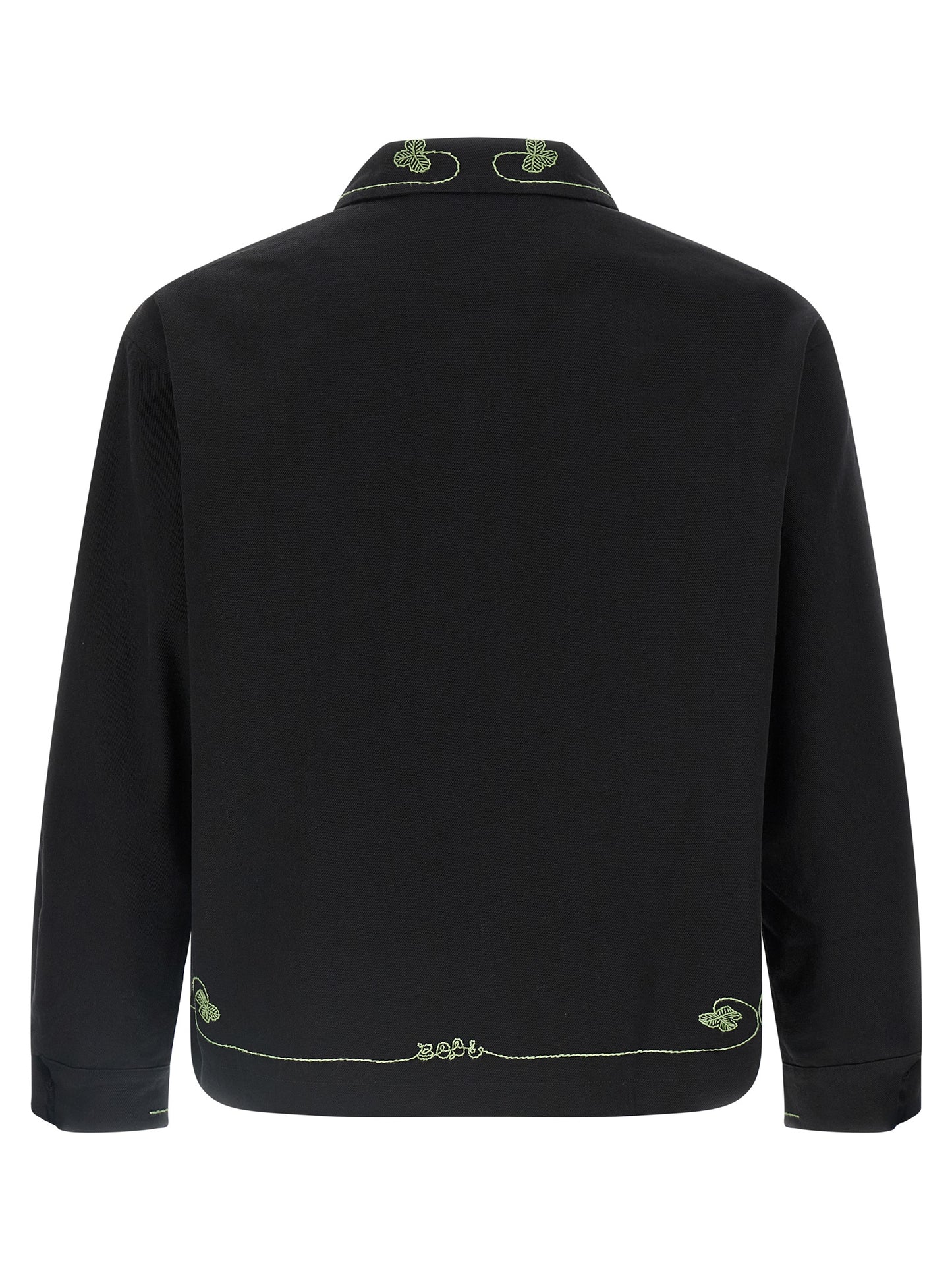 BODE Black Cotton Full-Length Jacket