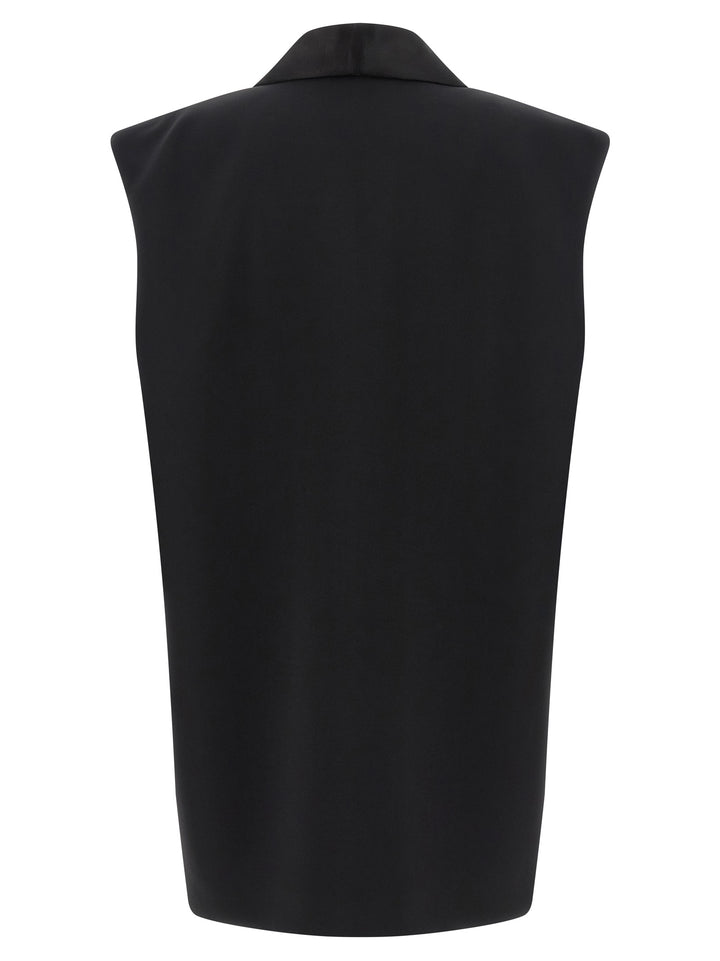 DI.LA3 PARI' Black Viscose Sleeveless Jacket