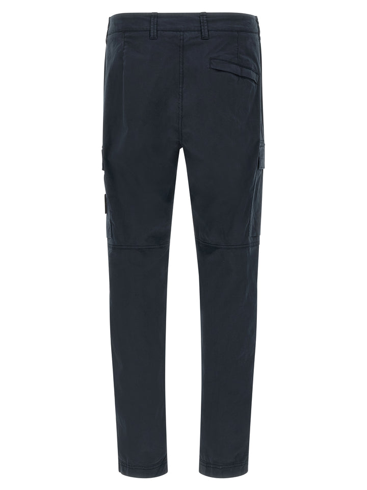 Stone Island Blue Cotton Cargo Pants
