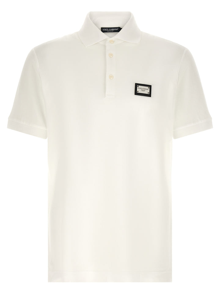 Dolce & Gabbana White Cotton Polo Shirt