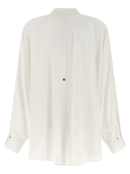 DI.LA3 PARI' White Silk Blouse