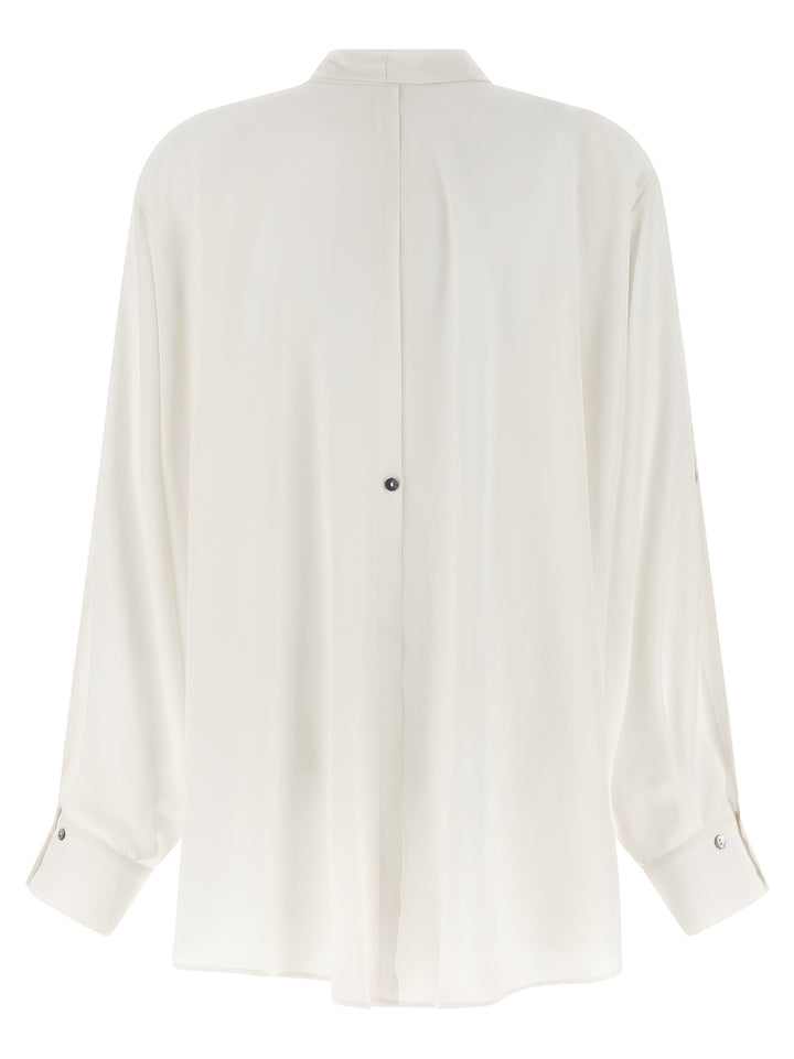 DI.LA3 PARI' White Silk Blouse