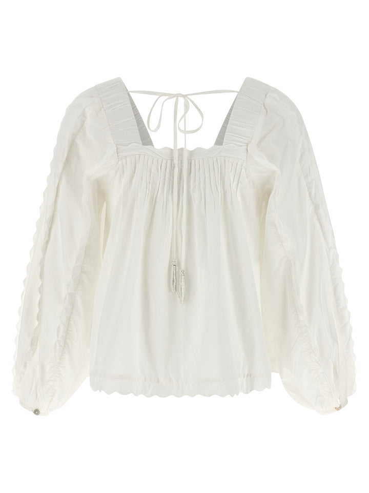 FARM RIO White Cotton Blouse