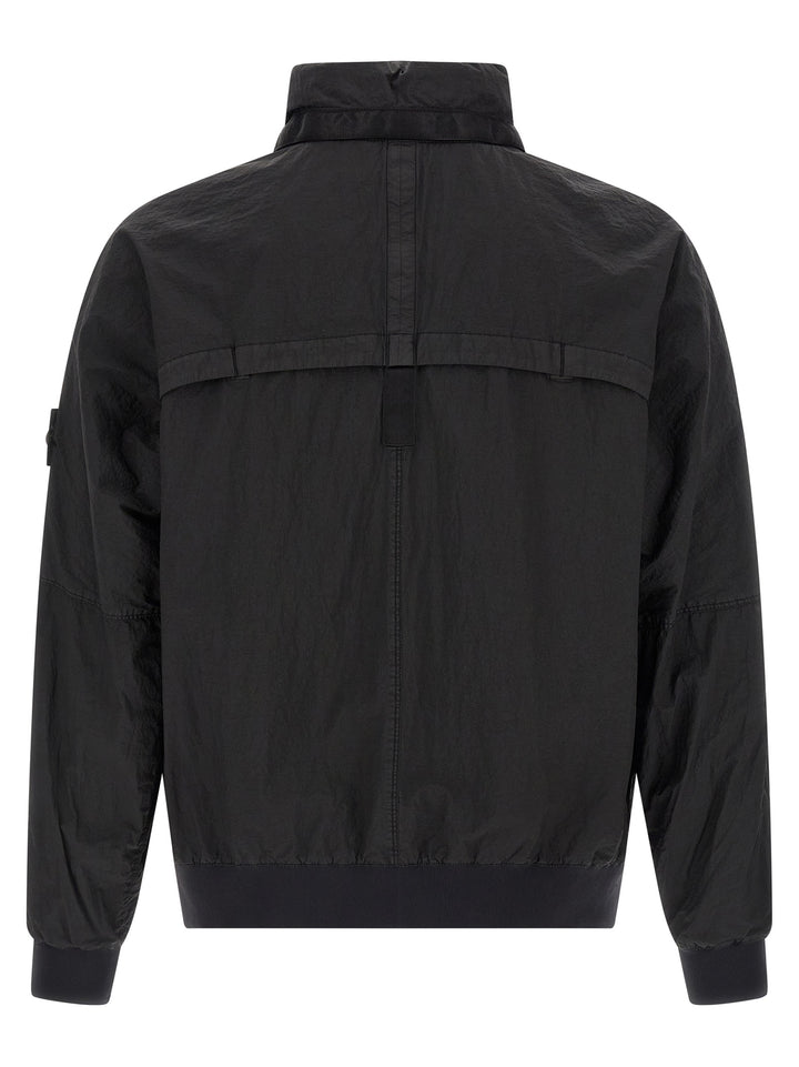 Stone Island Black Polyamide Bomber