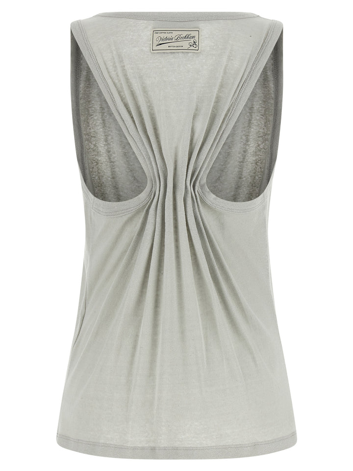 Victoria Beckham Gray Cotton Tank Tops