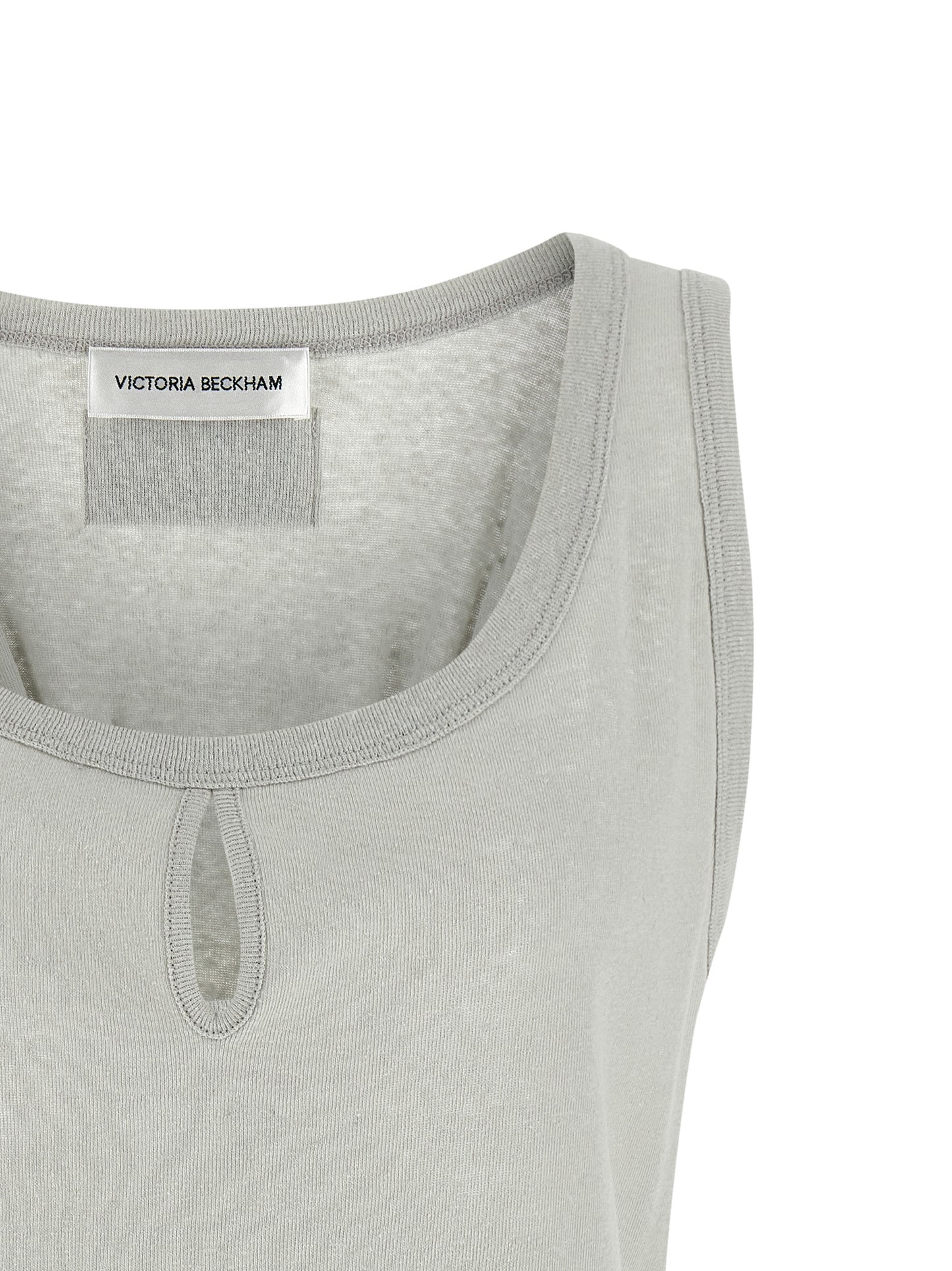 Victoria Beckham Gray Cotton Tank Tops