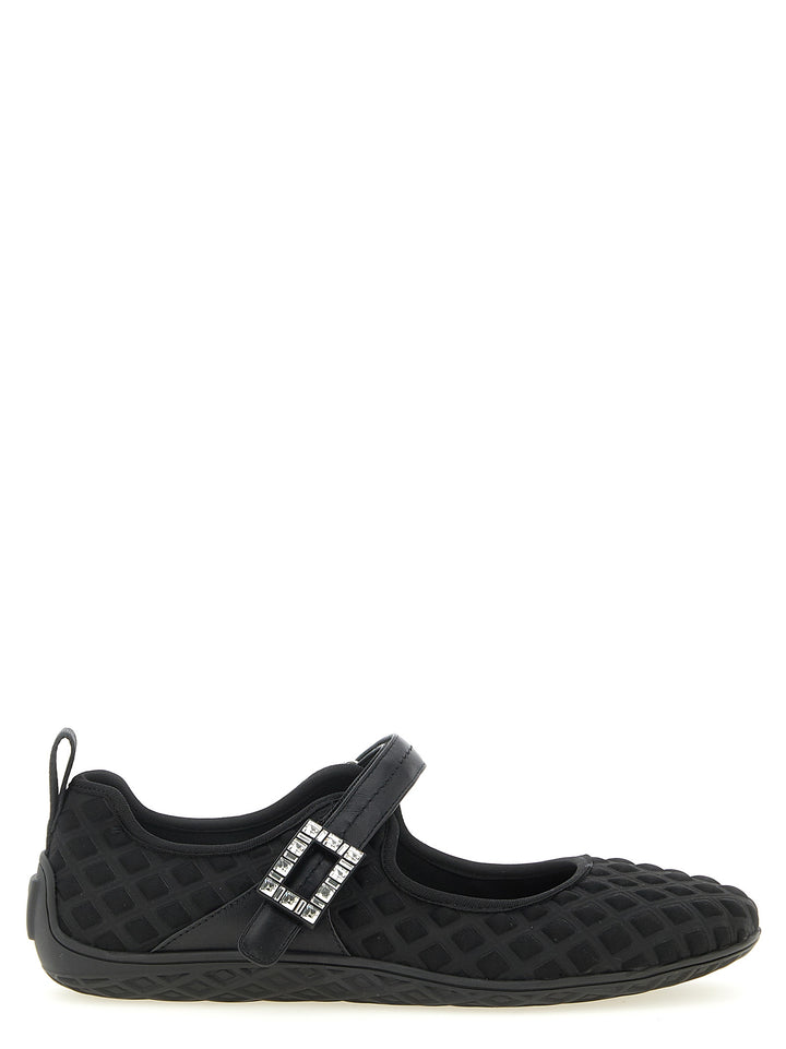 Roger Vivier Black Polyamide Ballet Flats