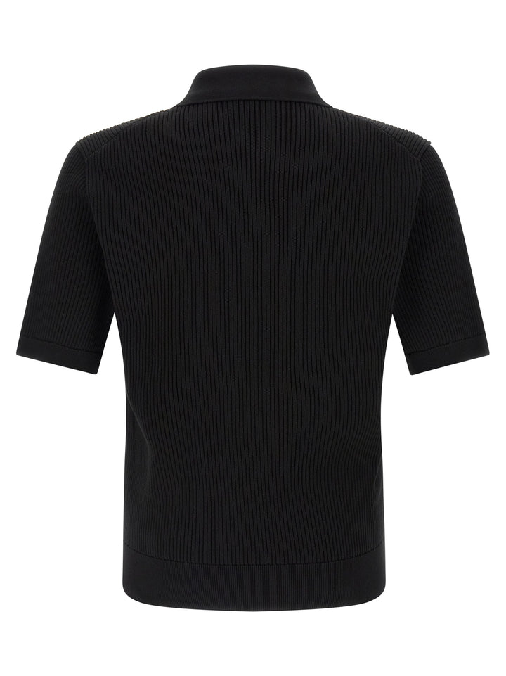 Dolce & Gabbana Black Cotton Polo Shirt