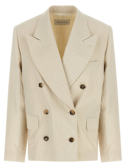 Dries Van Noten Beige Cotton Blazer